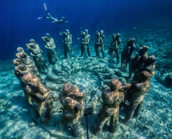 Подводный парк скульптур на wikipoints.ru
